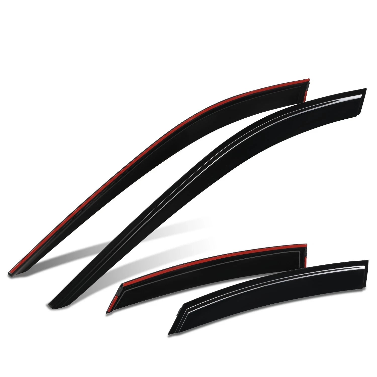 4-Piece Side Window Visors for Toyota Venza (2021–2024) - Black 3M Tape