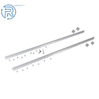 Set of 2 Linear Shaft Rails with 4 Square Type Bearings for Universal Use