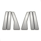 6Pc Chrome Pillar Post Covers for 2001–2008 Honda Fit