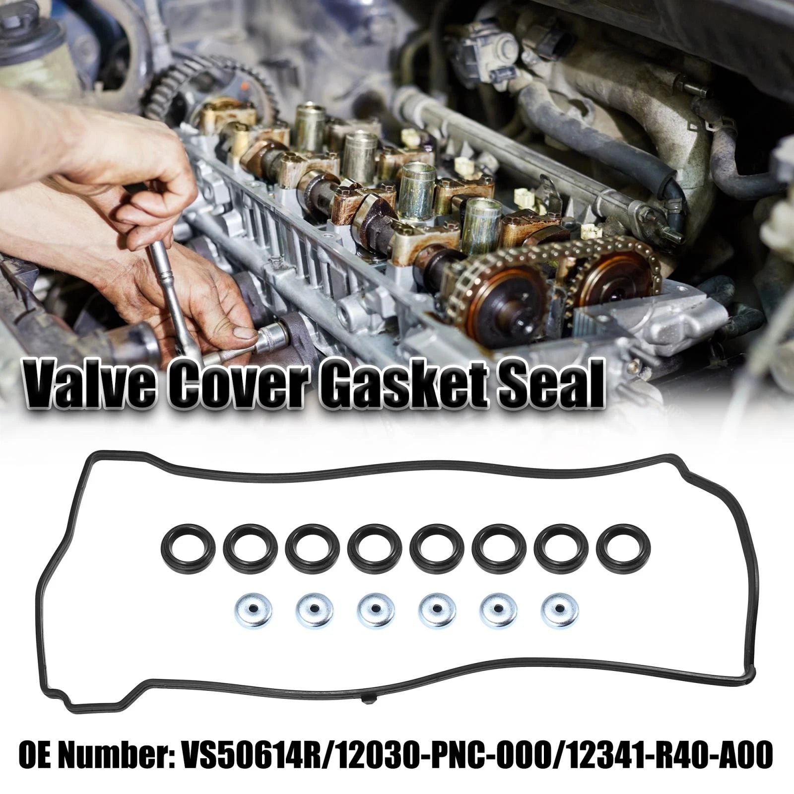 Set of 2 Valve Gasket Seal VS50614R/12030-PNC-OOO for Honda CR-V (2012–2016)