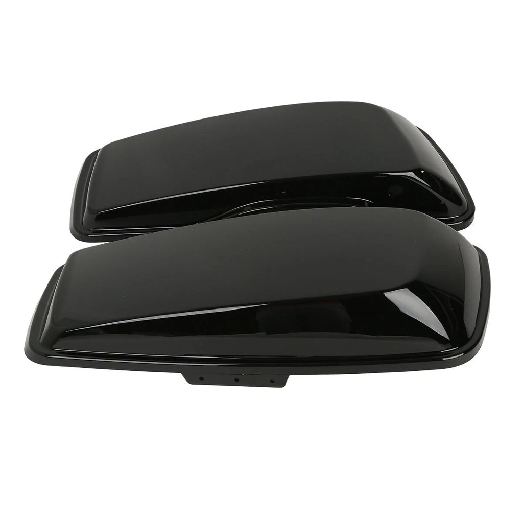 Black Hard Saddlebags Lids for Harley Touring Street Road Glide (2014–2024)