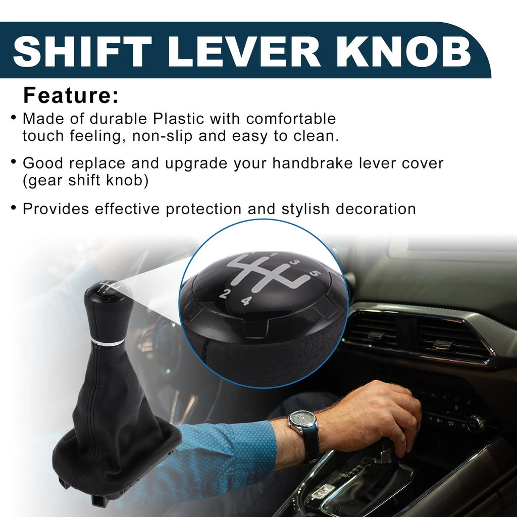 5 Speed Gear Shift Knob w/ Cover No. 8L0863279 for Audi A3 (1996–2003)