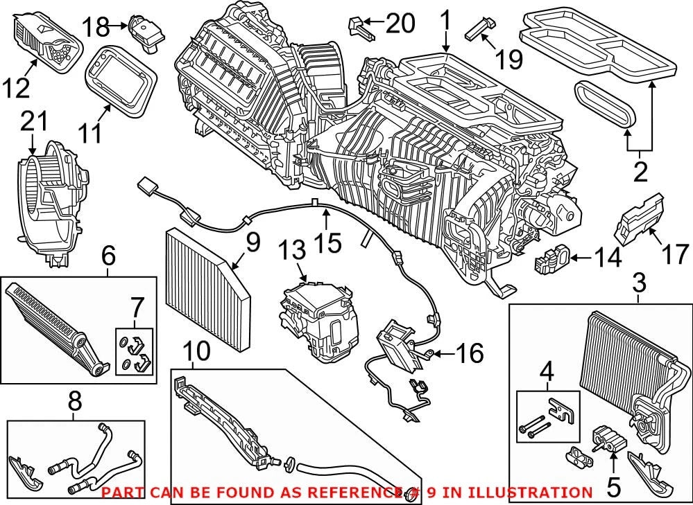 Cabin Air Filter for BMW (64 11 9 382 885)