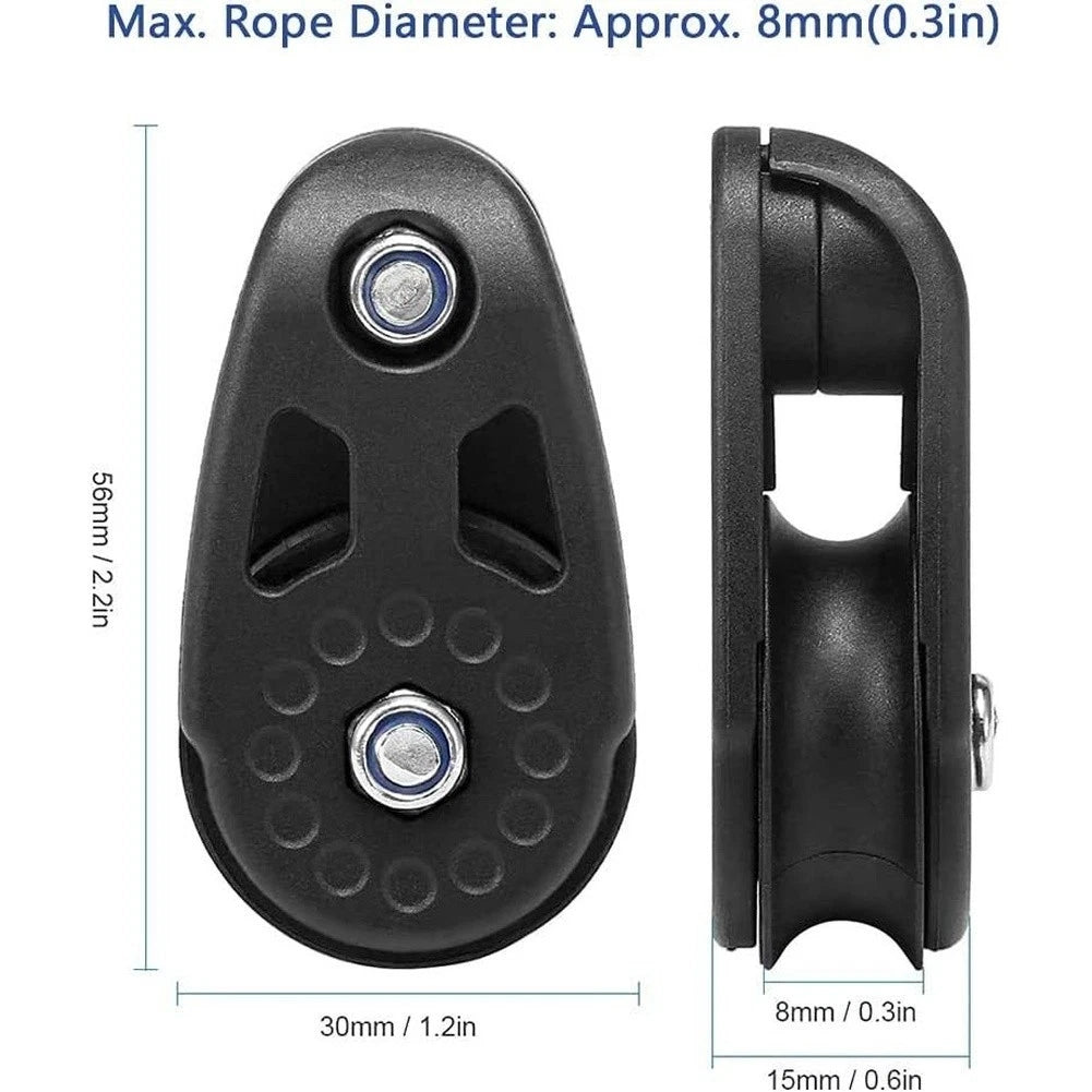Nylon Pulley Clip for Kayak Anchor Rope (8mm Max Rope Diameter)