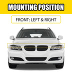 Headlight Eyelid Eyebrow Cover for BMW E90 E91 328i 335i (2009–2012) Gloss Black