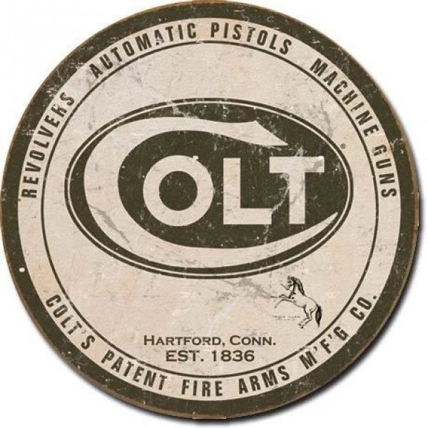 Vintage Replica Tin Metal Sign Colt Automatic Pistol 1609