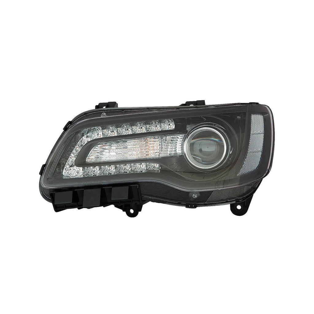 Replacement Black Driver Halogen Headlight Assembly for 2018-20 Chrysler 300