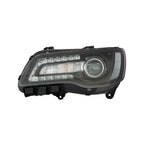 Replacement Black Driver Halogen Headlight Assembly for 2018-20 Chrysler 300
