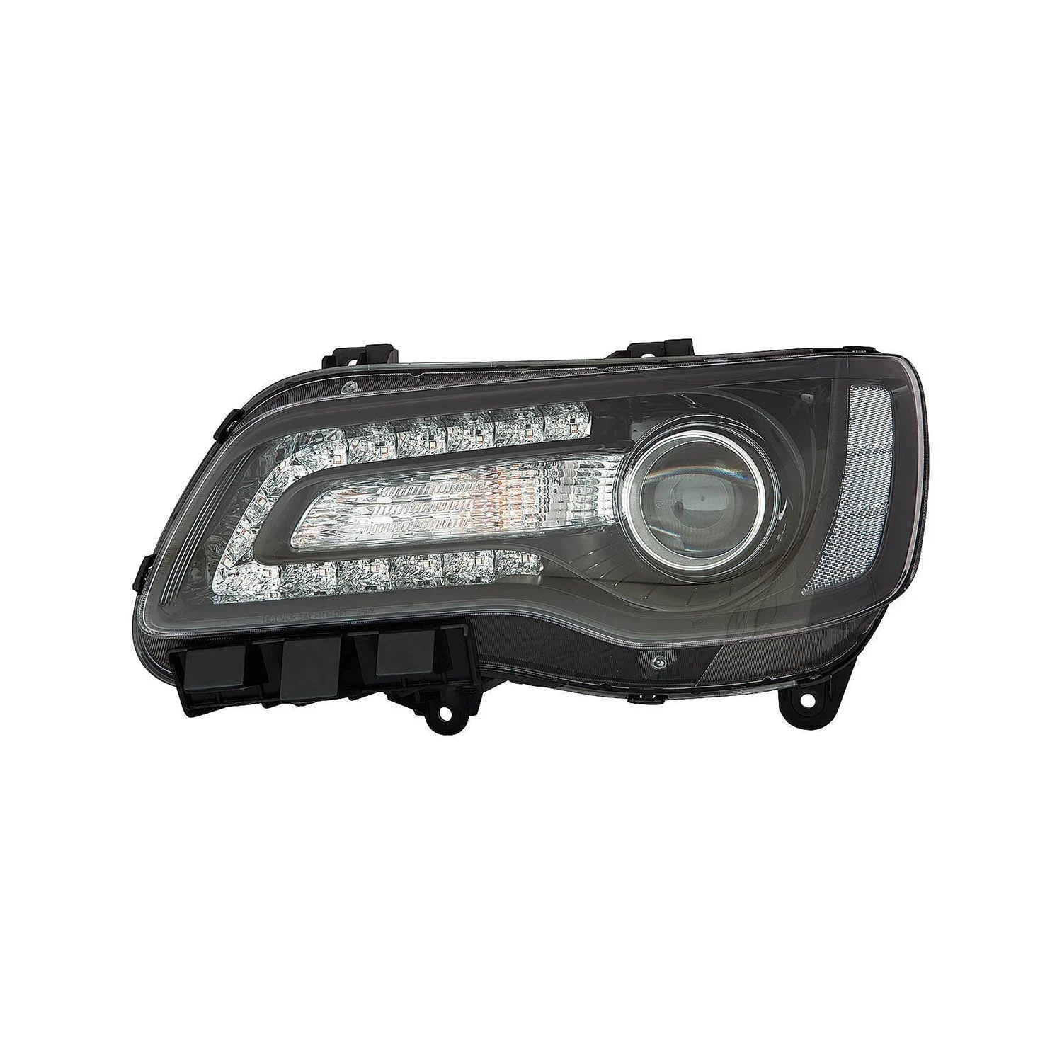 Replacement Black Driver Halogen Headlight Assembly for 2018-20 Chrysler 300
