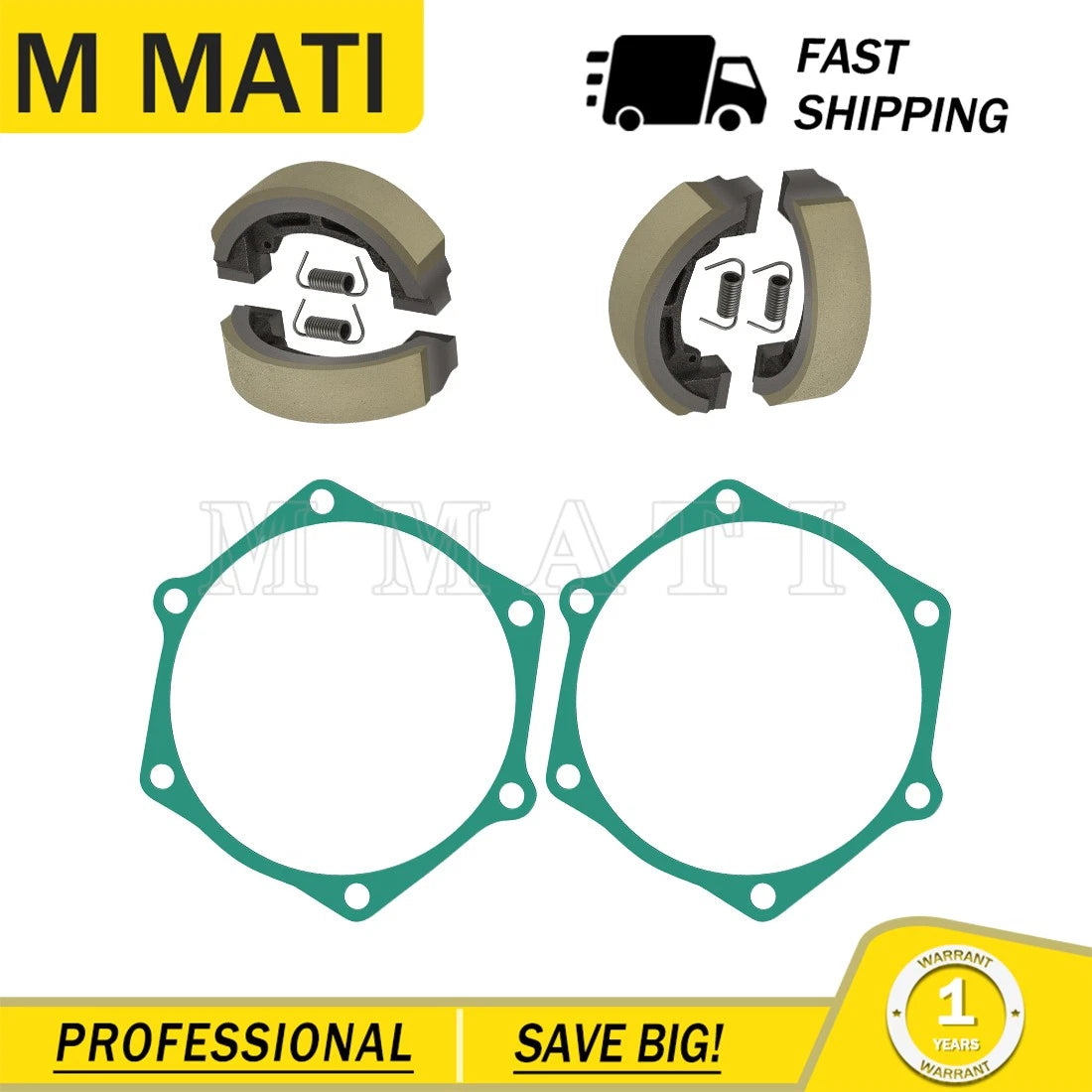 Set of 4 Brake Shoes Springs for John Deere 650 670 Tractor CH15066 CH20140 CH15065