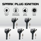 Set of 5 Ignition Coils + 5 Iridium Spark Plugs for Volvo C30 (2008–2012)