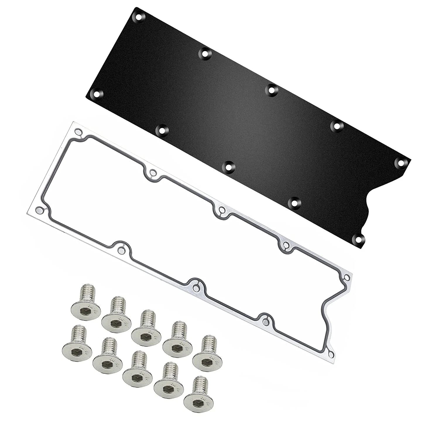 Billet Knock Sensor Delete for LS6 LSX (Gen 3) Valley Pan Cover w/ Gasket