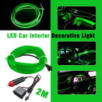 LED Neon Light Glow Wire Strip for Interior Decor (Green)