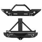 Front/Rear Bumper for Jeep Wrangler JK Unlimited (2007–2018) w/ Winch Plate, LED