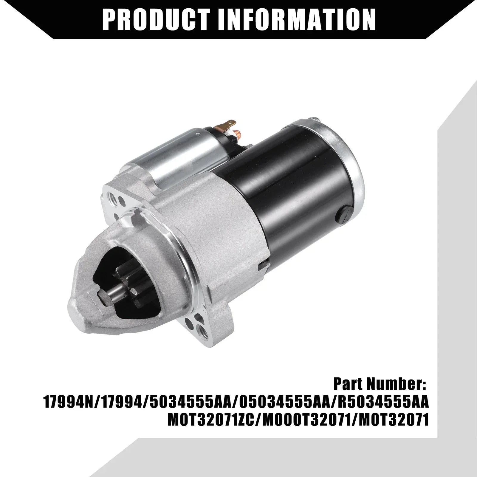 Starter Motor for Chrysler Sebring 2007-2010 - Durable Replacement Part