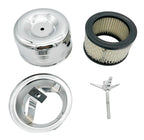 Air Cleaner Intake Chrome 2 Barrel Louvered Set for Universal (1950–1970)