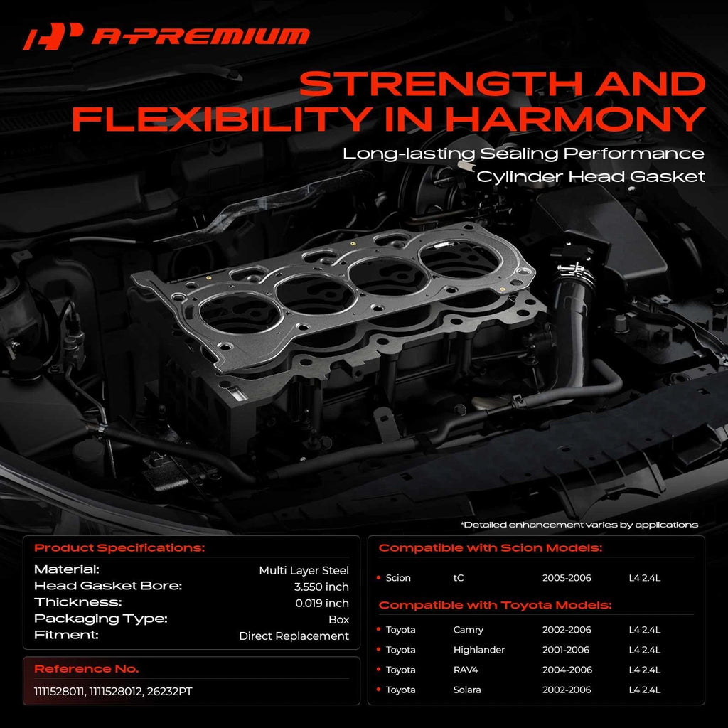 Cylinder Head Gasket for Toyota Camry RAV4 Highlander (2002–2006)