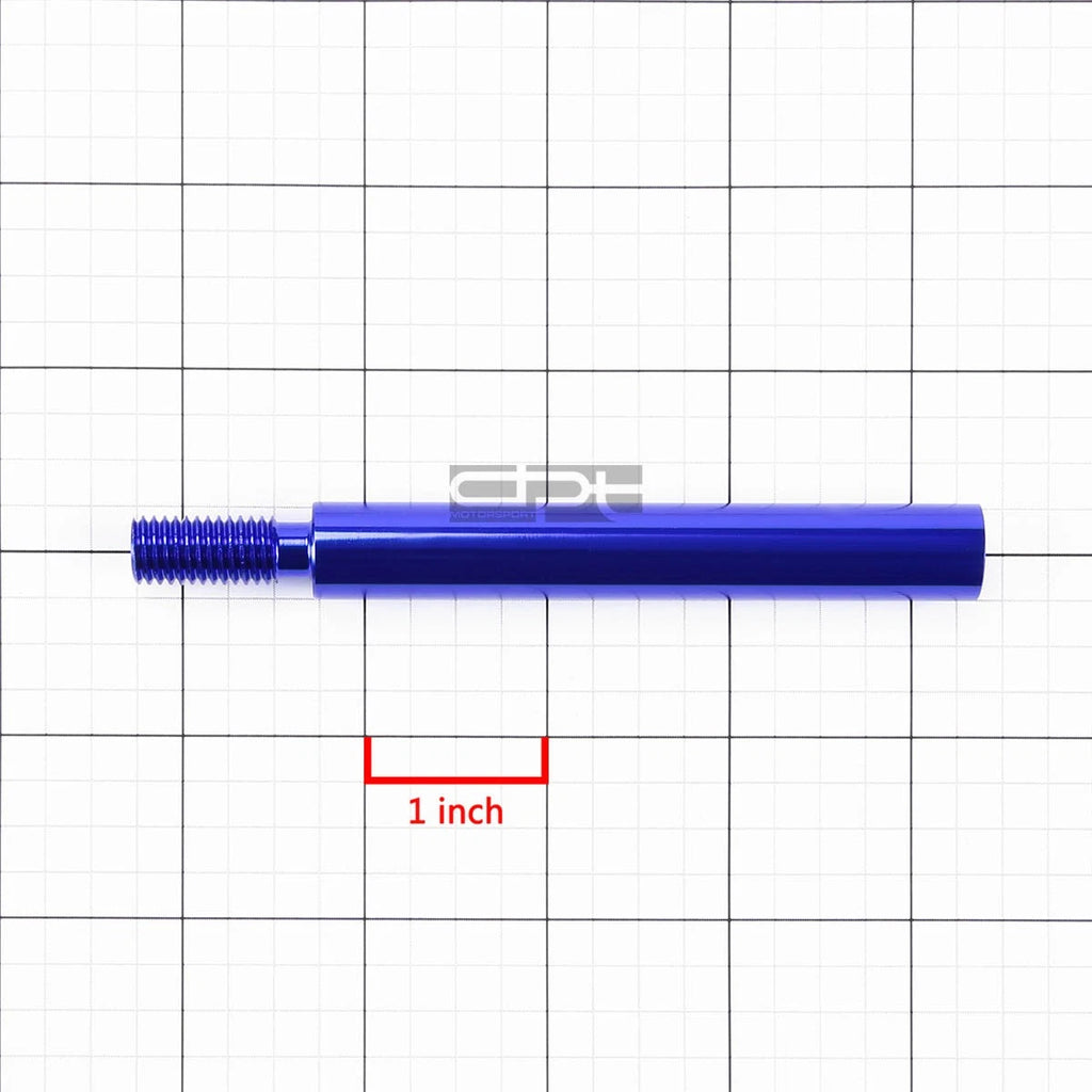 M10 X 1.5 Blue Aluminum Shift Knob for MT Shifter Lever (3.75" Extension)
