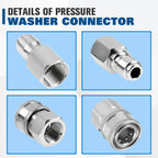 Set of 4 NPT 3/8 Inch Stainless Steel Quick Connectors for Automotive