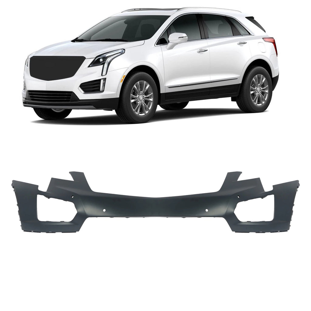Front Bumper Cover for Cadillac XT5 (2020-2023) Plastic Black
