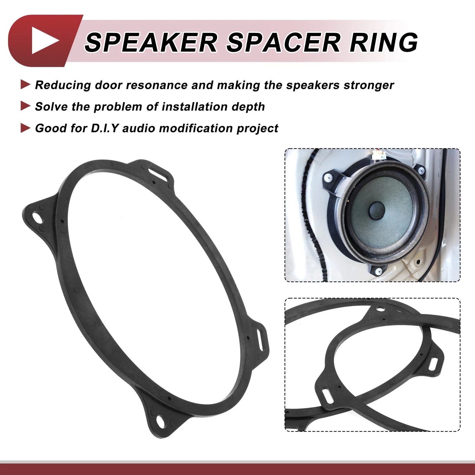 2X Speaker Spacer Ring Adaptor for Toyota Camry (2002–2011) 6"x9"