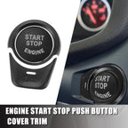 Start Stop Button Cover Sticker Kit for BMW 2 Series, 3 Series, X1-X5 Black