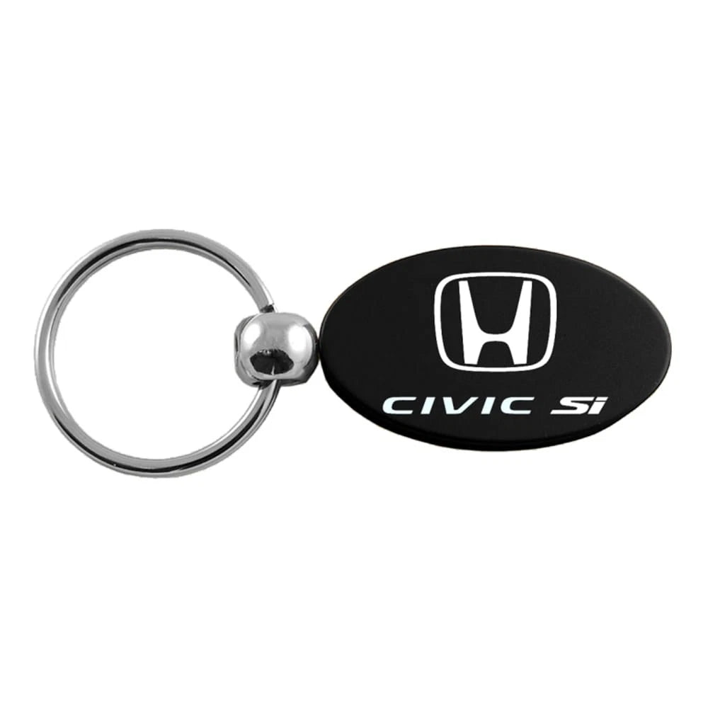 Black Oval Keychain KC1340.CSI.BLK - Officially Licensed for Honda Civic Si