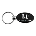 Black Oval Keychain KC1340.CSI.BLK - Officially Licensed for Honda Civic Si