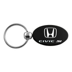 Black Oval Keychain KC1340.CSI.BLK - Officially Licensed for Honda Civic Si