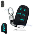 Cyan 392 Silicone Remote Key Chain Shell Cover for Jeep Chrysler Dodge (2014–Up)