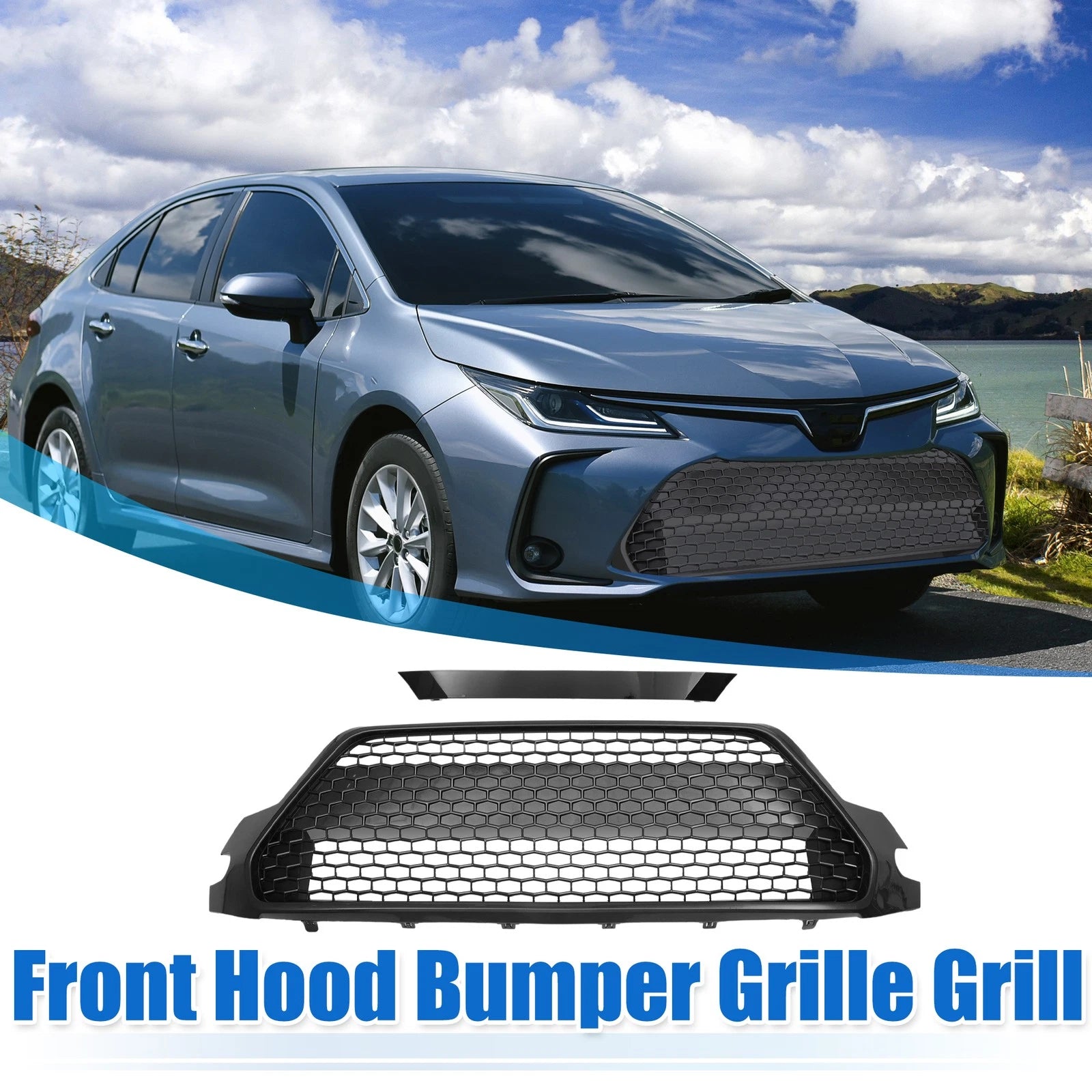 Front Hood Bumper Grille for Toyota Corolla (2020–2022) No.5311202A50 Black
