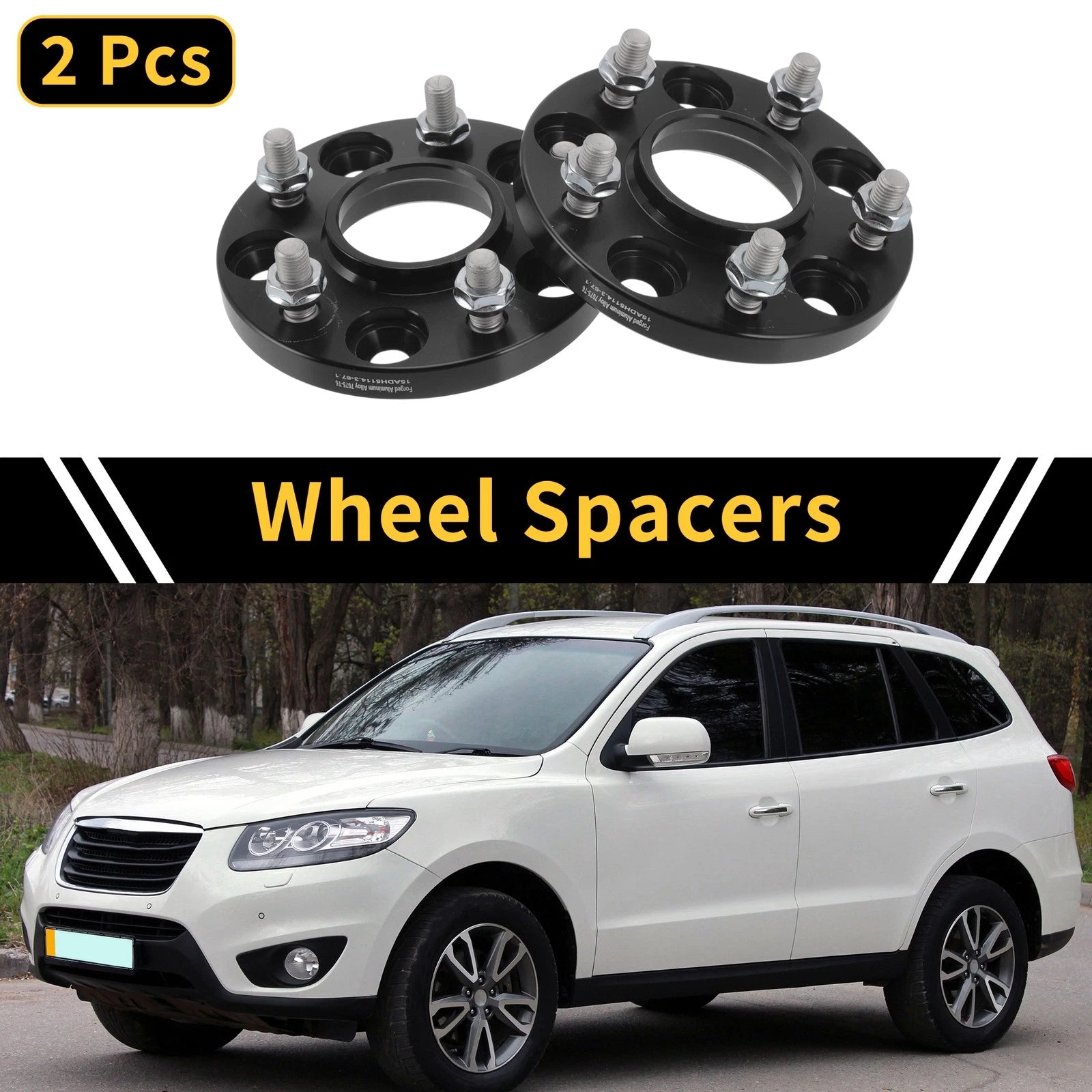 5x114.3mm Wheel Spacers 67.1mm M12x1.5 for Hyundai Santa Fe (2001–2023)