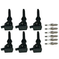 6X Ignition Coil & Spark Plug for Jaguar F-Type XJ XF V6 V8 (2013–2020)