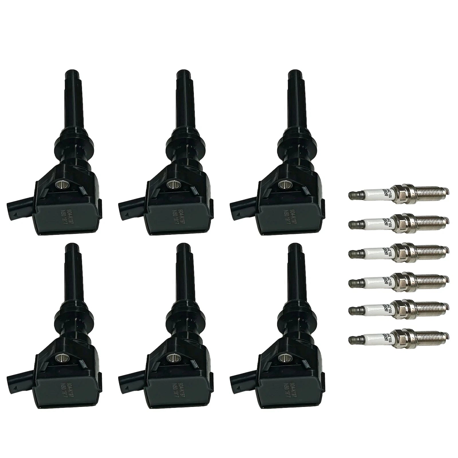 6X Ignition Coil & Spark Plug for Jaguar F-Type XJ XF V6 V8 (2013–2020)