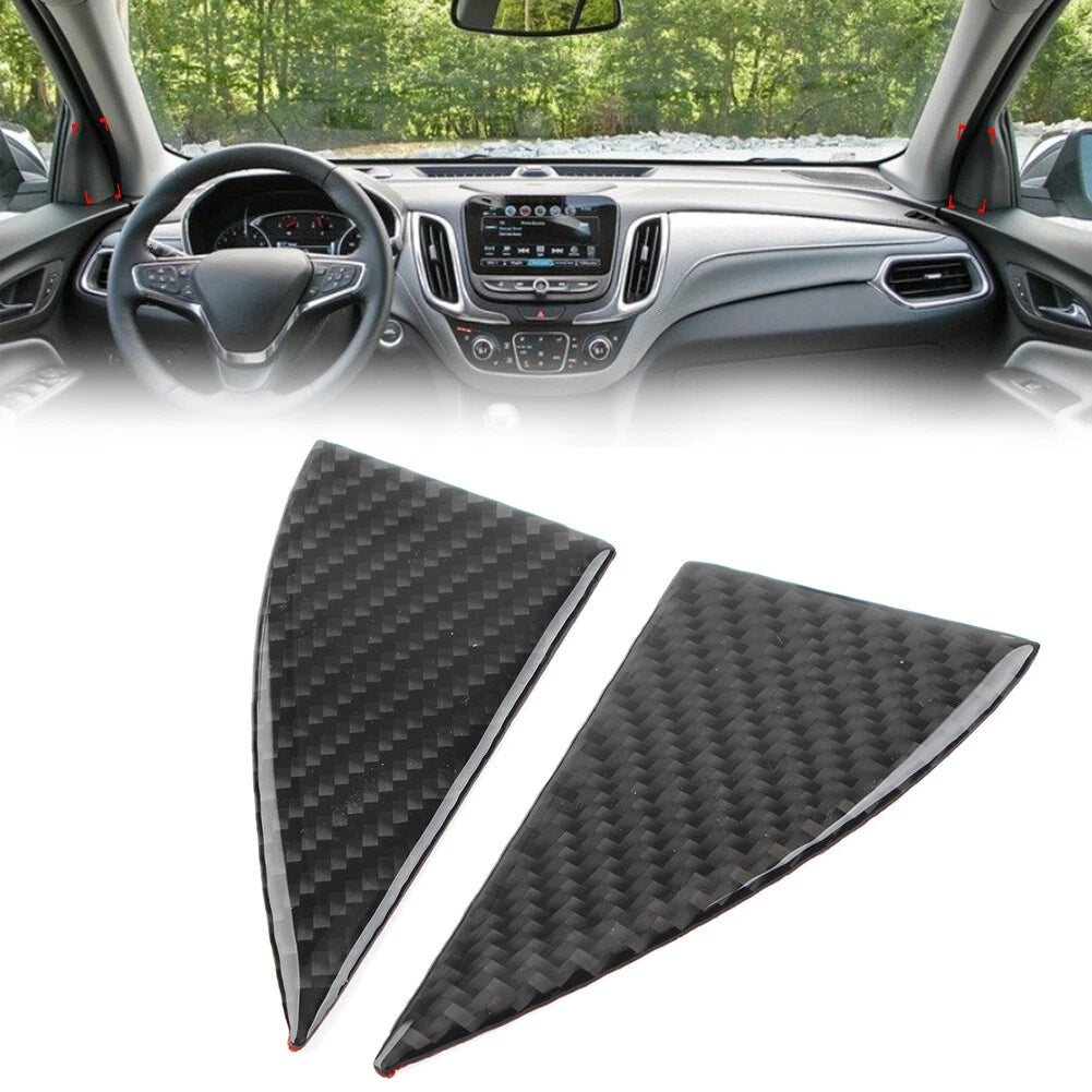 2X A Pillar Front Triangle Cover Trim Black for Chevrolet Equinox (2018–2021)