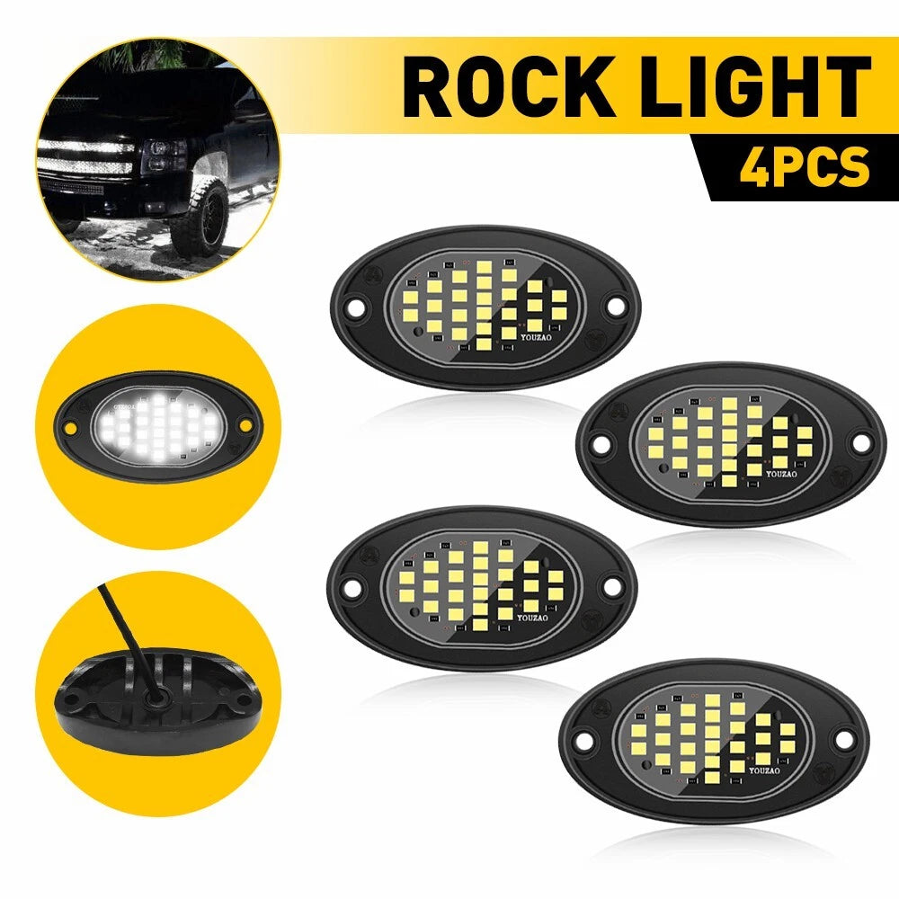 4X LED Rock Lights for SUV Pickup Truck (Offroad)