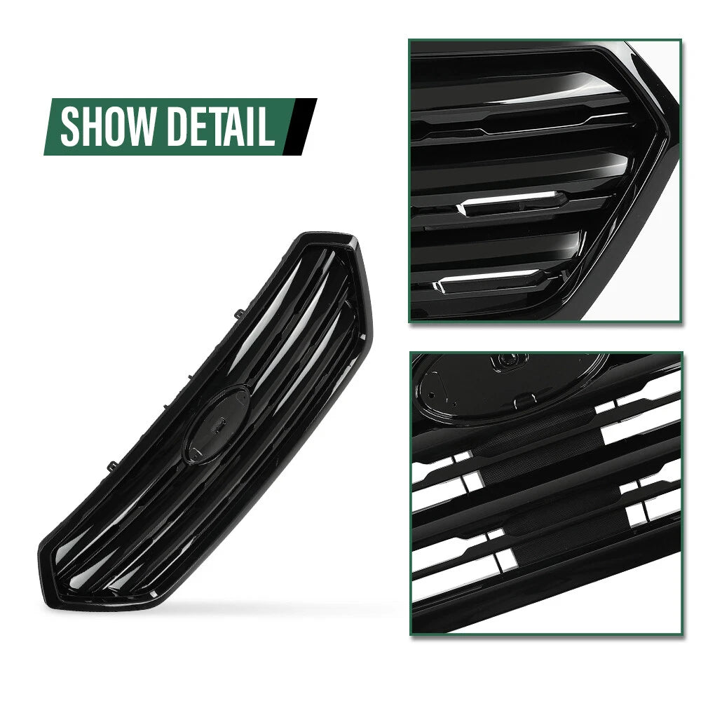 Front Bumper Upper Grille for Subaru Outback (2015–2017) Black