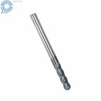 Set of 5 Ball Nose Carbide End Mills for Various Applications (1/8")
