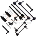 Set of 12 Lower Ball Joints & Tie Rod Ends for Toyota Highlander (2004–2007)