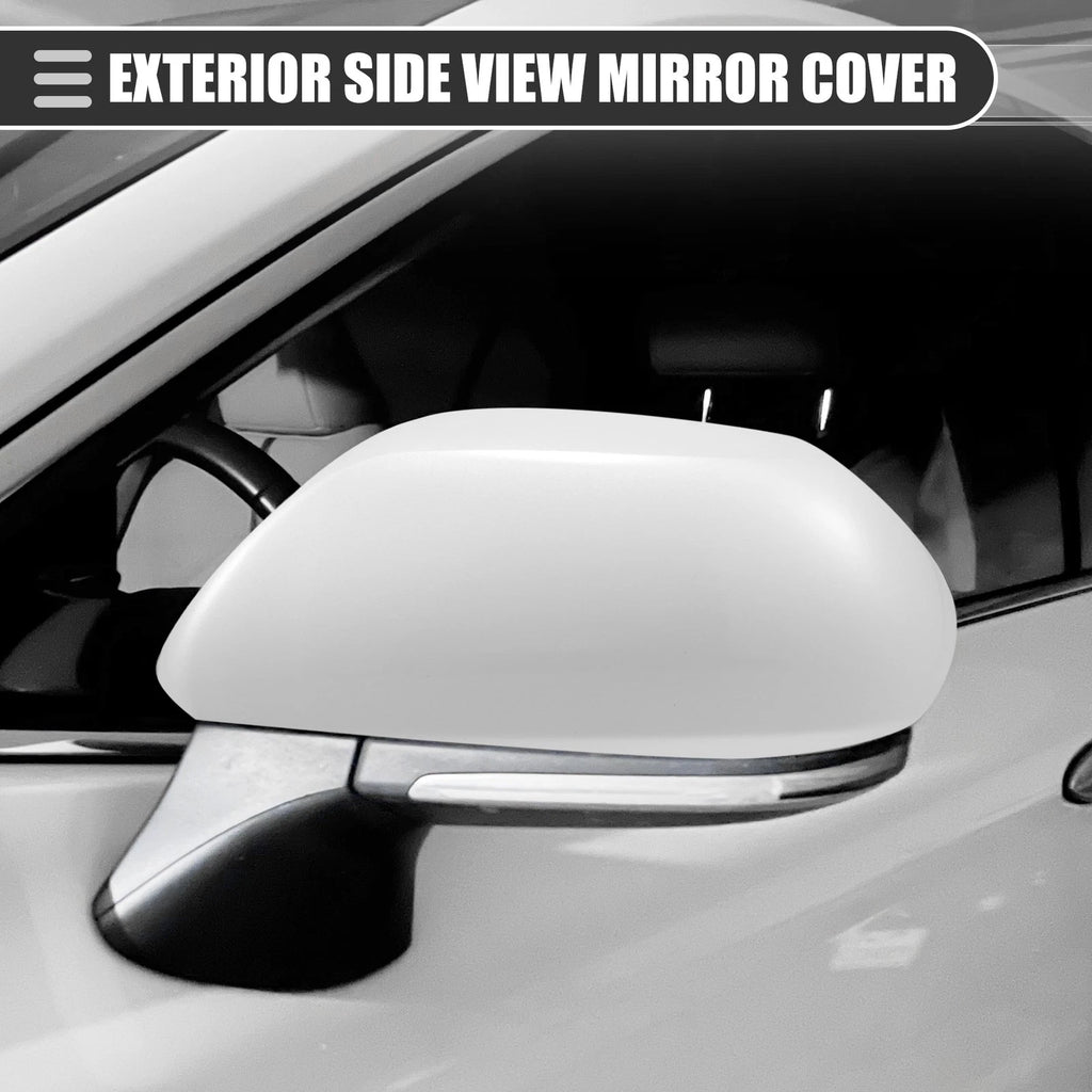 Left Side Mirror Cover Cap for Toyota Highlander (2009–2014) ABS White