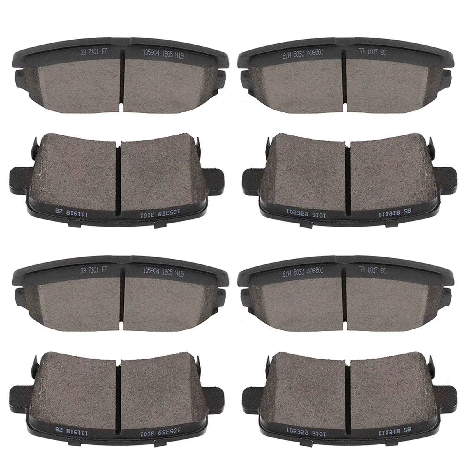 Set of 4 Ceramic Brake Pads for Buick Allure LaCrosse (2013–2015) & Chevrolet Malibu (2013–2015)