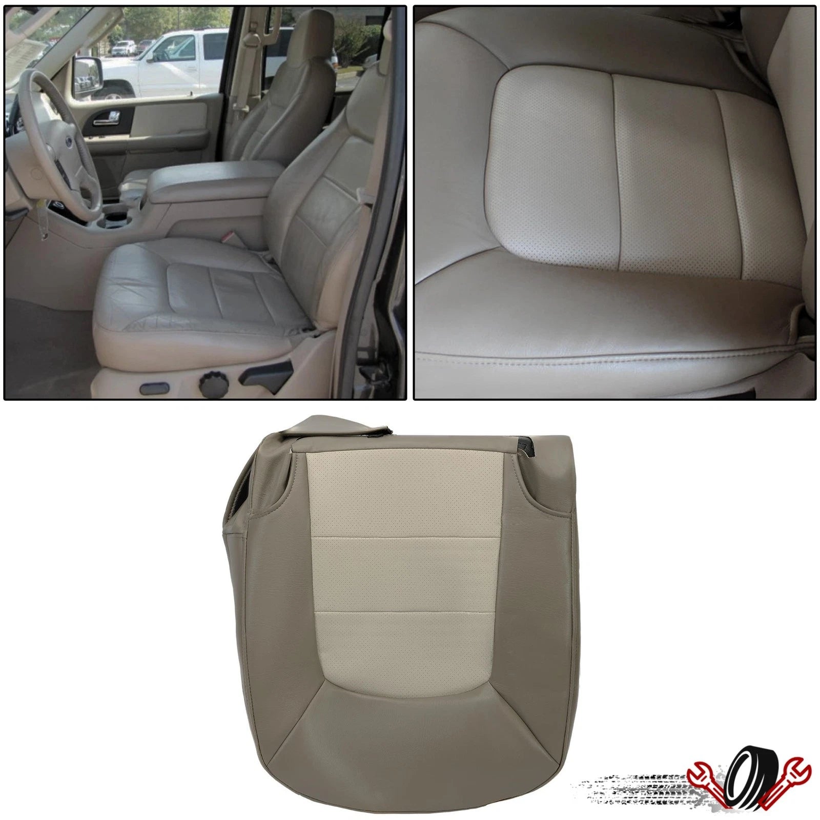 Driver Bottom Seat Cover for Ford Expedition (2003–2006) Tan