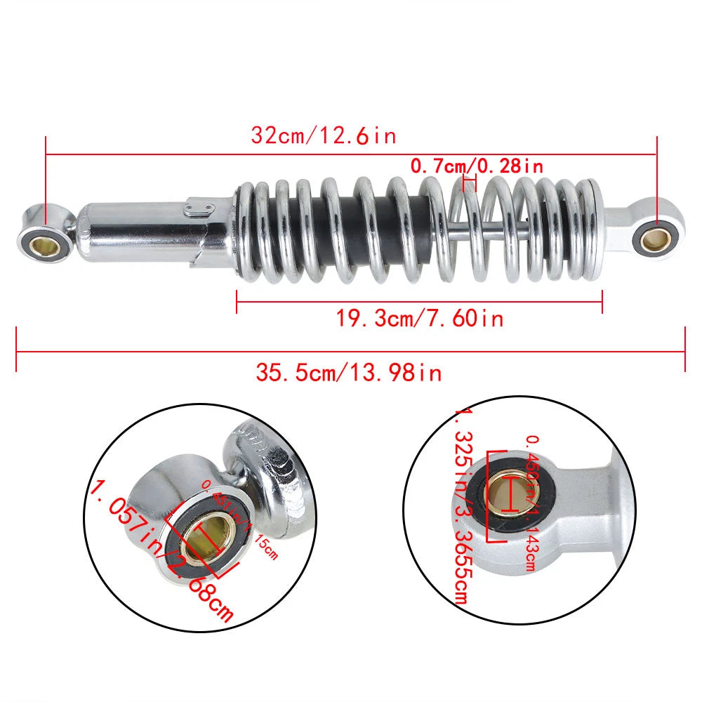 Pair Chrome Rear Shocks for Harley Sportster XL883/1200 (1979â2012)