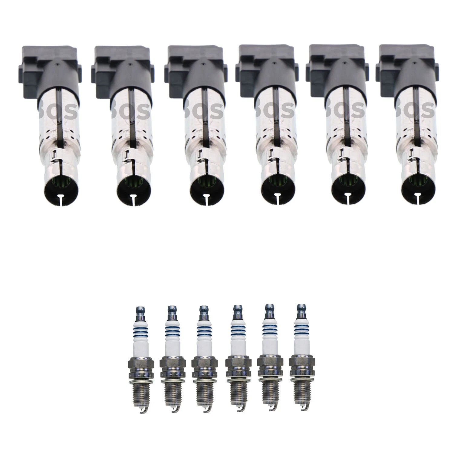 Set of 6 Ignition Coils & Spark Plugs for Porsche Cayenne (2003–2010)