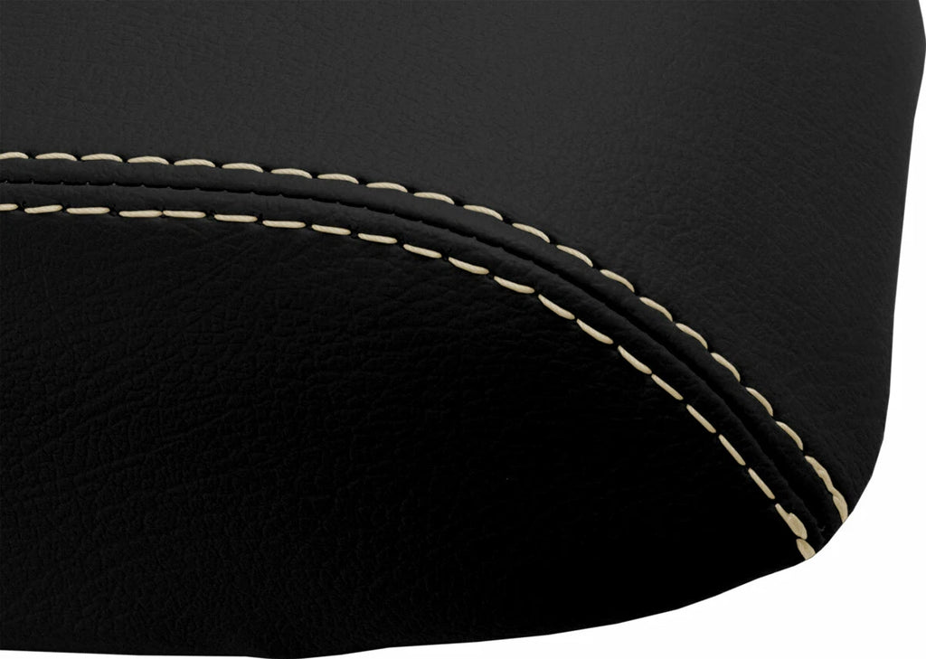 Leather Console Lid Armrest Cover for Dodge Neon (2000–2005) Beige Stitch