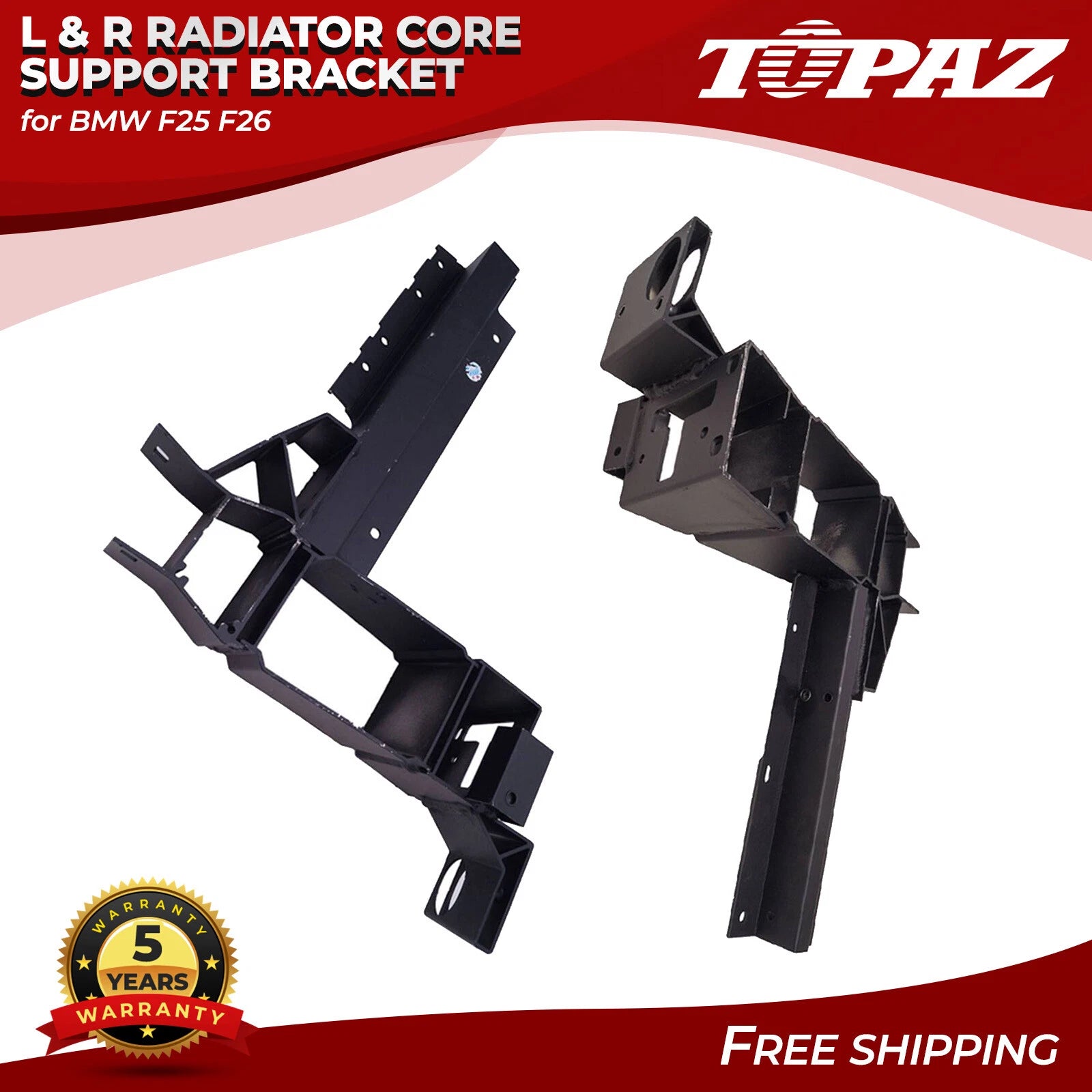Set of 2 Radiator Core Support Brackets for BMW F25 F26 (2011–2017)