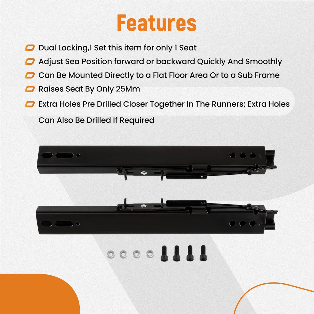Universal Racing Seat Slider Locking Base Brackets for Driver/Passenger Seats