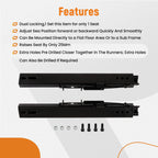 Universal Racing Seat Slider Locking Base Brackets for Driver/Passenger Seats