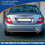 Rear Tow Hook Cover for Mercedes-Benz (2012-2015) Silver Tone