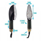 4X Black LED Turn Signal Light Indicators for Honda CBR500R CBR250R CBR125R (2013–2023)